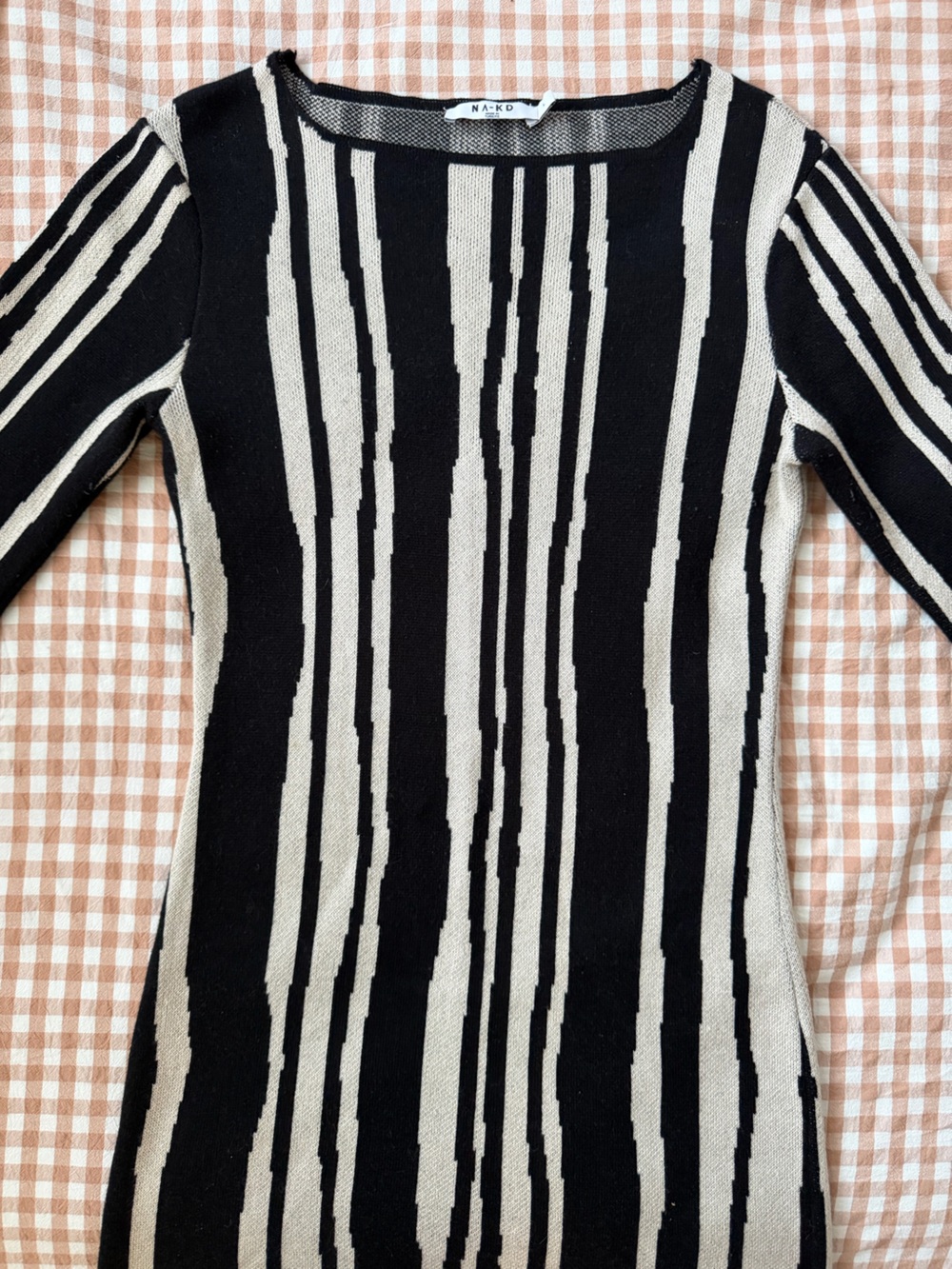 Striped Black & White Women’s Sweater Dress
